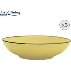 Ceramic soup plate set 6pcs 20cm MEDEEA HR-WDF-M206 HEINNER