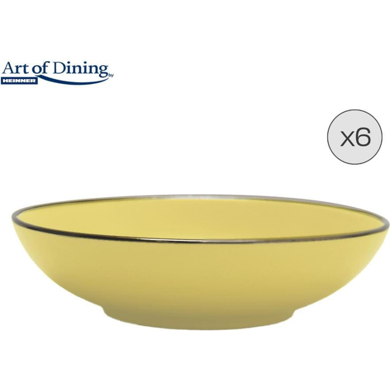 Ceramic soup plate set 6pcs 20cm MEDEEA HR-WDF-M206 HEINNER