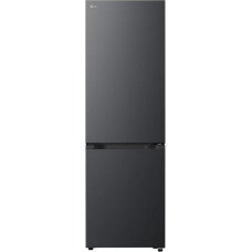 LG Refrigerator | GBBSJ10EEP | Energy efficiency class E | Free standing | Combi | Height 186 cm | No Frost system | Fridge net capacity 220 L | Freezer net capacity 113 L | Display | 35 dB | Essence Matte Black