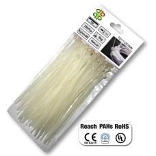 Bradas OPASKA PLASTIKOWA BIAŁA  7,6 x 250mm 100szt.