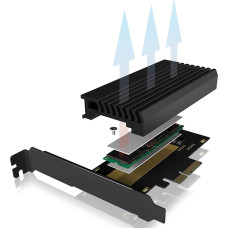 Icy Box IB-PCI214M2-HSL, adapter (black)