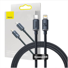 Baseus Crystal cable USB-C to Lightning, 20W, PD, 1.2m (black)