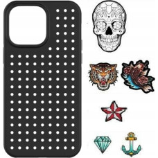 Pinit Zestaw Etui Pinit Dynamic + Tattoo Pin iPhone 14 Pro Max 6.7" czarny/black wz&oacute;r 3