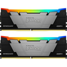 Kingston FURY DDR4 - 64GB - 3600 - CL - 18 (2x 32 GB) Dual Kit, Black RAM, KF436C18RB2AK2/64, Renegade RGB, INTEL XMP