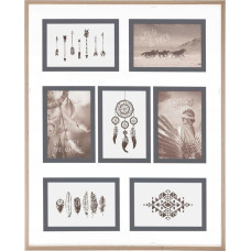 Atmosphera Ramka Atmosphera Ramka na zdjęcia, szklana, 7 element&oacute;w, drewniana rama, Atmosphera