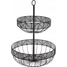 Secret De Gourmet Patera na owoce FRISE, metalowa, 2 poziomy, kolor czarny