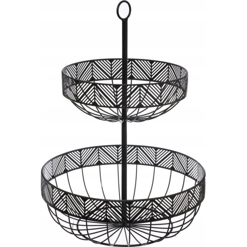 Secret De Gourmet Patera na owoce FRISE, metalowa, 2 poziomy, kolor czarny