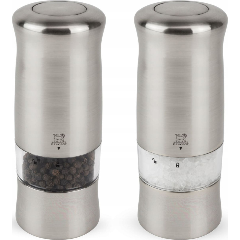 Peugeot ZELI Zestaw młynk&oacute;w elektrycznych do soli i pieprz