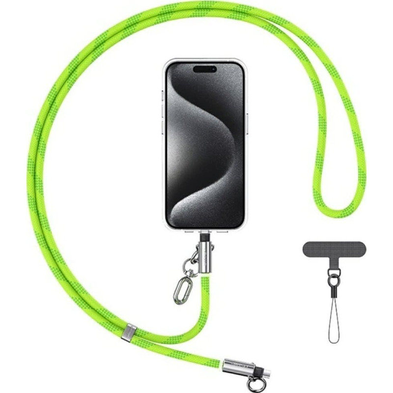 Usams Smycz do telefonu z kablem do ładowania  Usams SJ746 30W USB-C do Lightning 1.2m zielony