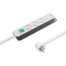 Qoltec Power strip Qoltec 4 sockets 1.8 m white-gray (1_819482)