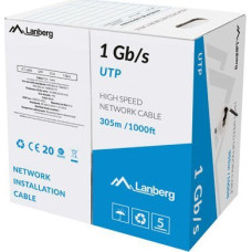 Lanberg LAN cable UTP 1GB/S 305M CCA wire black