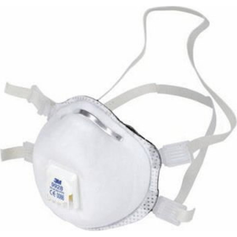 3M Respirators FFP2S ar vārstu, mīkstu blīvi un ozonu, 3M