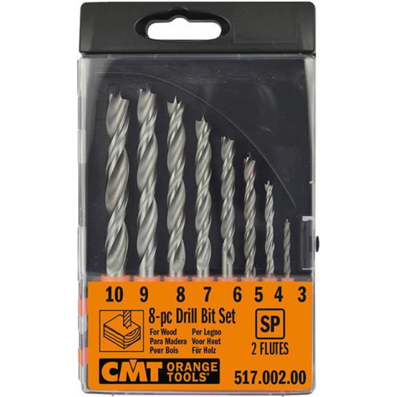 CMT Koka urbju komplekts HSS 8 daļas 3-10mm, CMT