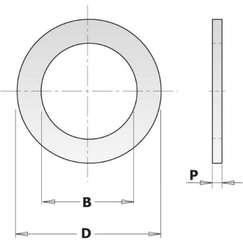 CMT Redukcijas gredzens D=20mm B=16mm P=1,2mm, CMT