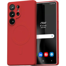 Mercury Goospery Mercury MagSafe Semi-Silicone Sam S25    Ultra S938 czerwony /red