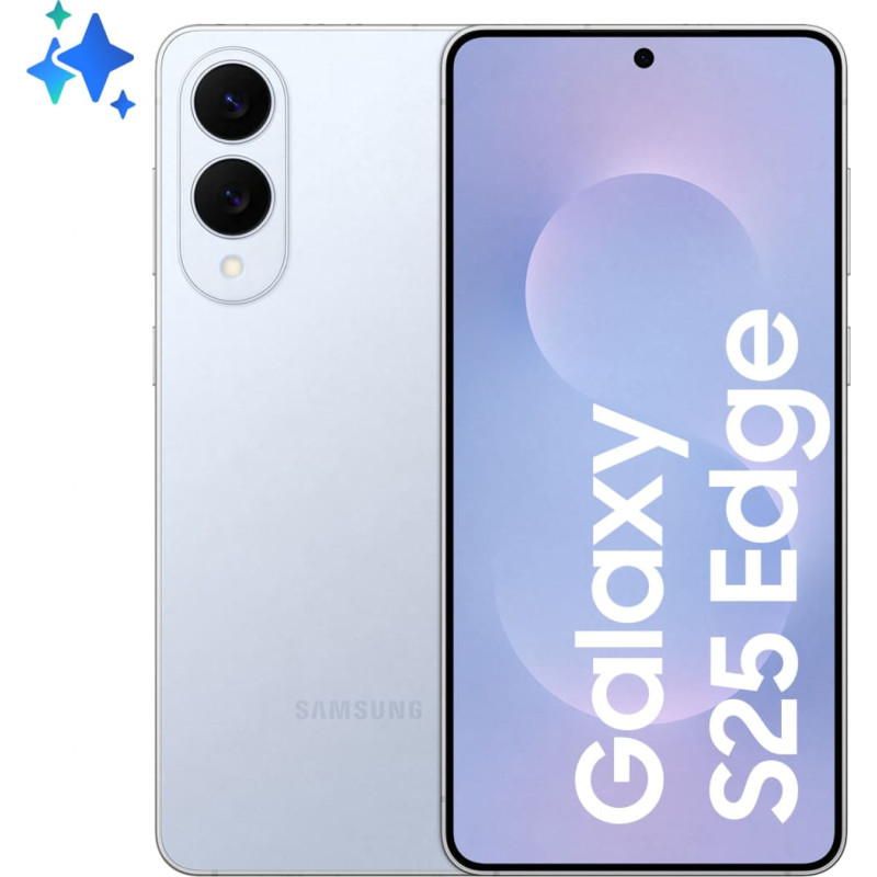 Samsung Galaxy S25 Edge 17 cm (6.7") Divas SIM kartes Android 15 5G USB Veids-C 12 GB 256 GB 3900 mAh Zils