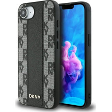 Dkny Etui DKNY Leather Checkered Mono Pattern MagSafe do iPhone 16e czarny