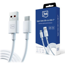 3MK USB cable 3MK USB-A - USB-C 1.2 m White (Hyper Cable A to C 1.2m 5A)