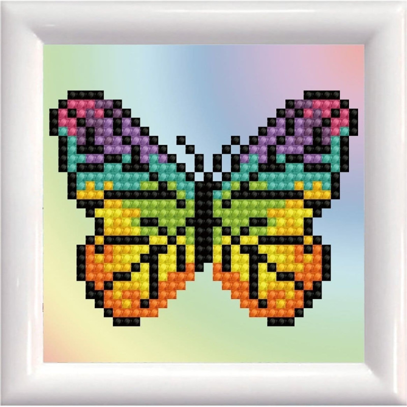Diamond Dotz Ramka DIAMOND DOTZ DIAMOND DOTZ WITH FRAME RAINBOW BUTTERFLY