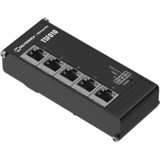 Teltonika Industrial Switch | TSF010 | Unmanaged | DIN rail mountable | 10/100 Mbps (RJ-45) ports quantity 5 | Power supply type 3-pin industrial DC power socket