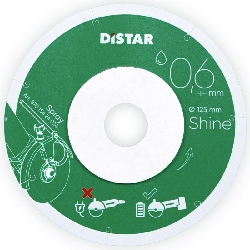 Distar TARCZA DIAMENTOWA SHINE 125 x 0,6 x 22,23mm