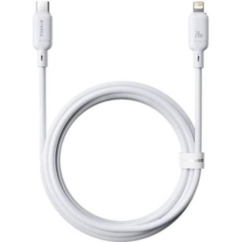 Baseus Silky Series Ladekabel Type-C auf iP 20W 2m Moon Wei&szlig;
