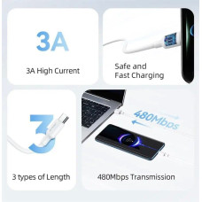 Usams Kabel USAMS US-SJ603 U84 3A USB-C do USB-A 3m biały