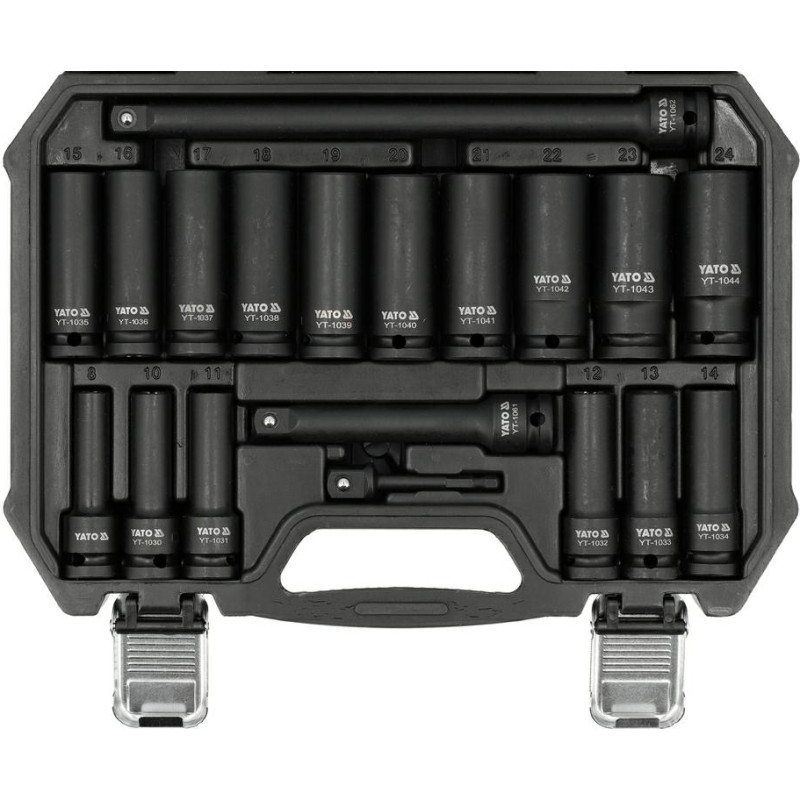 Yato ZESTAW NASADEK UDAROWYCH DŁUGICH 1/2" 19el.