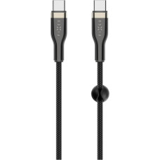 Fixed | Braided Cable USB-C/USB-C, 2m, 100W | FIXDB-CC2-BK
