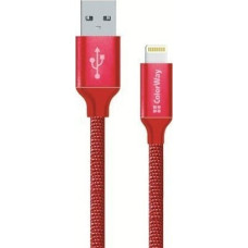 Colorway USB cable ColorWay USB-A - Lightning 1 m Red (CW-CBUL004-RD)