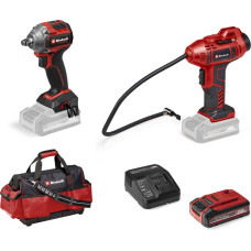 Einhell machine set TP-CW 18/260 + CE-CC 18 Kit, impact wrench red/black, 1x Li-ion battery 4.0 Ah, with bag