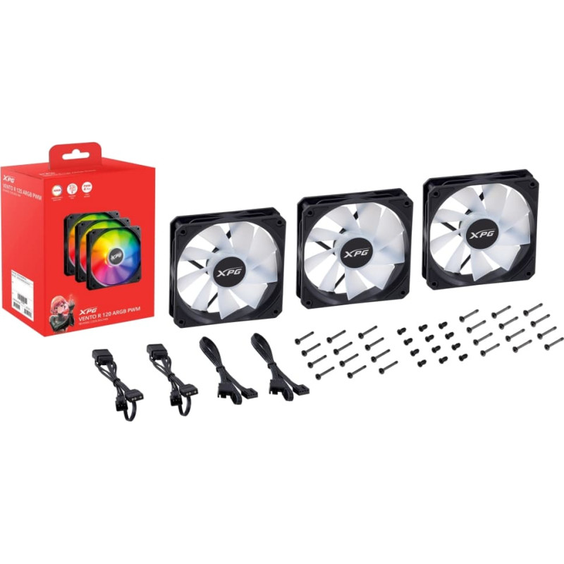 Adata XPG VENTO  120 3er PACK L&Uuml;FTER RGB BLACK         REVERSE