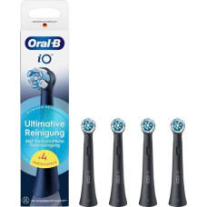 Oral-B Braun Oral-B iO Ultimate Clean 4-pack, black brush heads, superior plaque removal