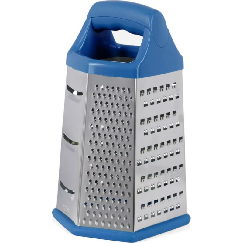 Six-sided grater with silicone base, blue 14x12x23cm VN-YMJ-RAZ6A VANORA