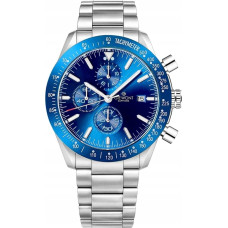 Giewont Zegarek Giewont Zegarek Męski Chronograph Sapphire Srebrno Niebieski GW8720-B3