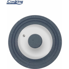 Glass lid with adjustable silicone edge, gray 3 pcs 6/18/20cm; 22/24/26cm; 28/30/32cm HR-AER-16D32G, COOKING BY HEINNER