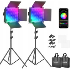 Neewer Lampa studyjna Neewer Zestaw Oświetleniowy Studyjny 2x Lampa Wrota Rgb 50w 3200-5600k + 2x Statyw Rgb 660pro