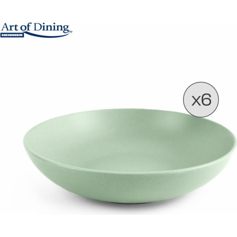Ceramic soup plate set 6pcs 20cm YVONNE HR-WDF-Y20A6 HEINNER
