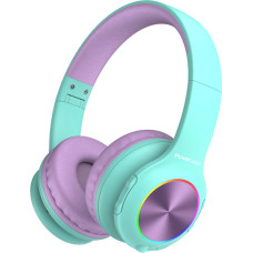 PowerLocus PLED wireless headphones for kids (blue&purple)