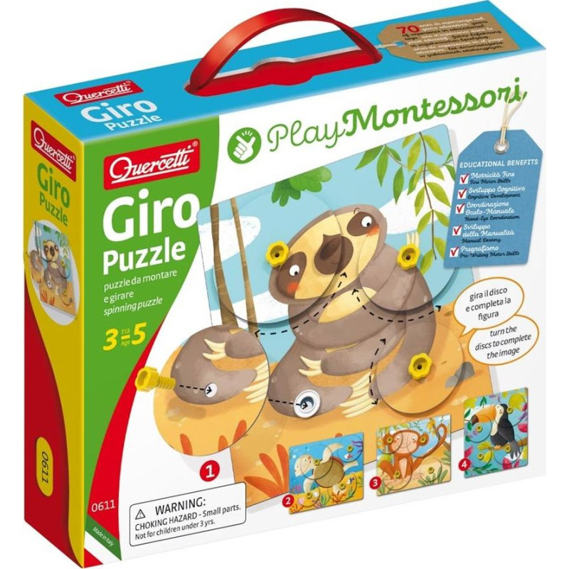 Quercetti Montessori Animal Puzzle Giro 0611