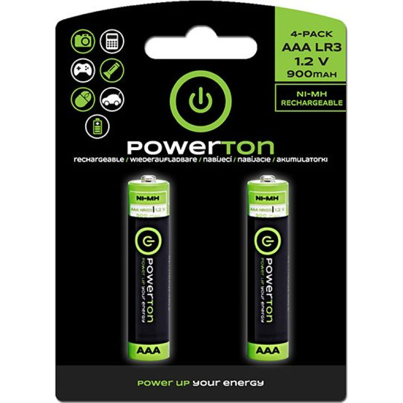 Powerton Akumulator AAA / R03 900mAh 12 szt.