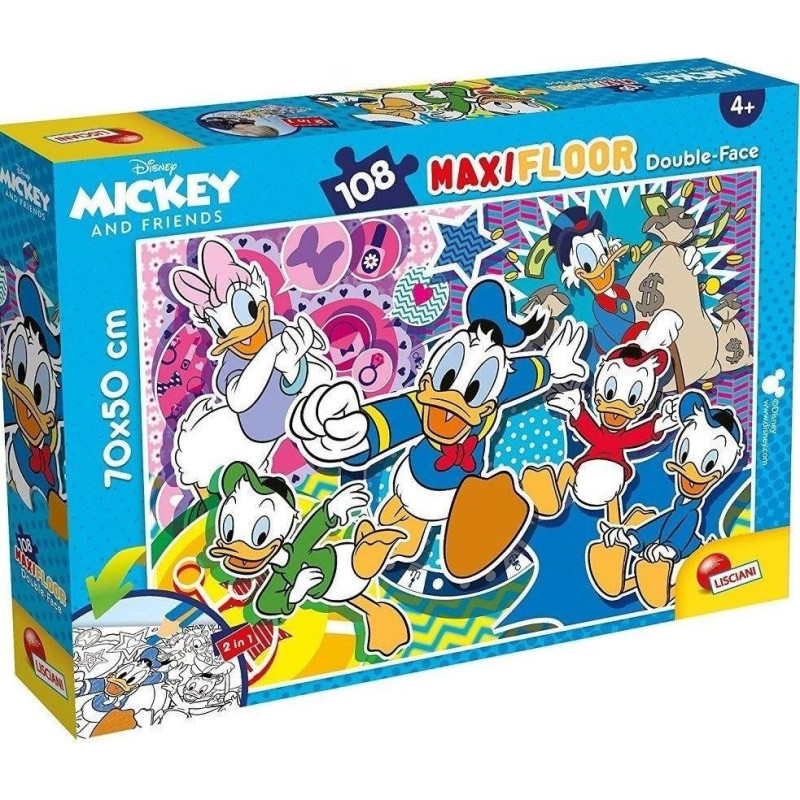 Lisciani LISICAN DISNEY PUZZLE TWO-STRONG MAXI FACILITIES DONALD 108 EL.