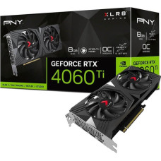 PNY Graphical card PNY GeForce RTX 4060 Ti XLR8 Gaming Verto OC Dual Fan 8GB GDDR6 (VCG4060T8DFXPB1-O)