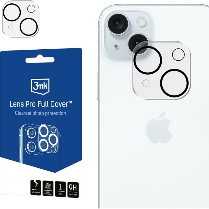 3MK 3mk Lens Pro Full Cover do Apple iPhone 15/15 Plus