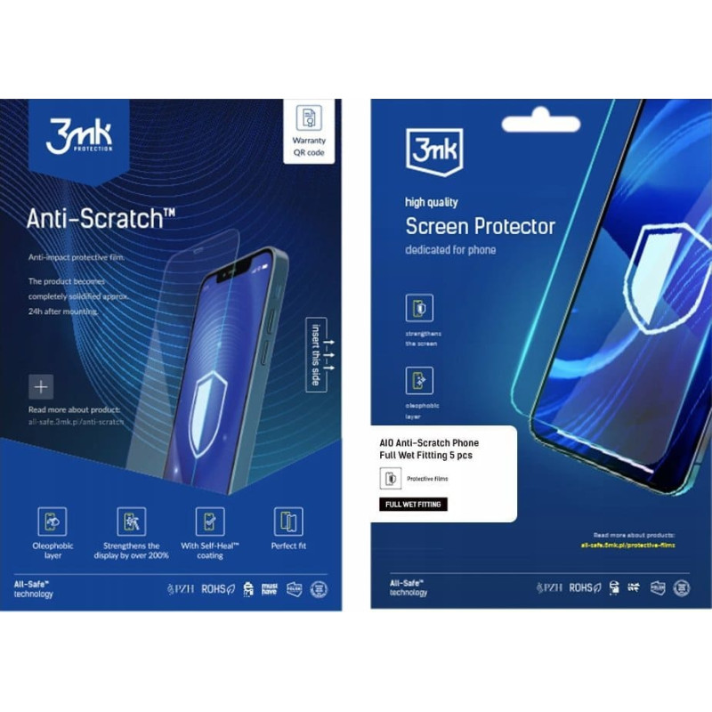 3MK 3mk All-Safe - AIO f&oacute;lie Anti-Scratch Phone Full Wet Fitting, 5 ks