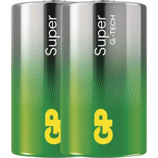 Gp Batteries GP Bateria alkaliczna, LR20, LR20, 1.5V, GP, Folia, 2-pack, SUPER, ogniwo format D