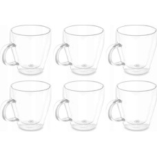 Vivalto Zestaw kubk&oacute;w z podw&oacute;jnym dnem i ściankami, 6 sztuk, 270 ml