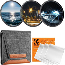 K&F Concept Filtr Kf Zestaw Filtr&oacute;w 3w1 Filtr Filtry Gwiazdkowe Star Gwiazdka X4 X6 X8 K&f 82mm / Sku.2135v1