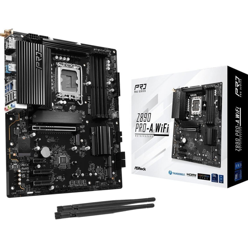 Asrock Mainboard|ASROCK|Intel Z890|LGA1851|ATX|Memory DDR5|Memory slots 4|Z890PRO-AWIFI