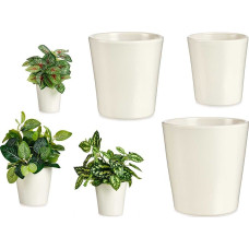 Ibergarden Białe osłonki na doniczki SIMON, 3 sztuki